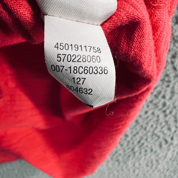 Chicos Womens Ultimate‎ Tee Large Red Gold Pineapple Tropical Resort Wear Casual - Picture 6 of 9